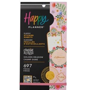 NWT- The Happy Planner Classic Sticker Sheets - Pink and Gold